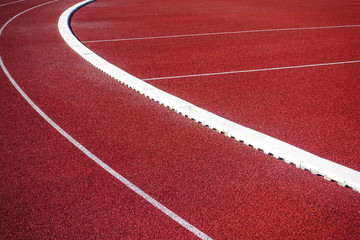 Fototapeta premium Sport running track for running and jogging for excercise and competition.