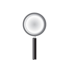 Magnifying glass on white– vector