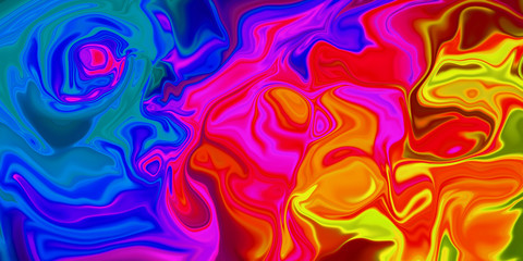 An abstract psychedelic wavy background banner.