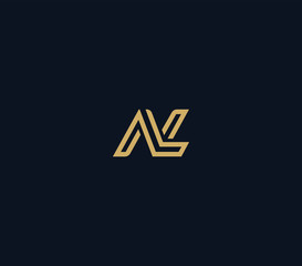A N letter NA luxury logo design template 