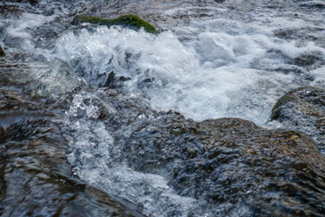 water on rocks