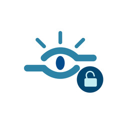 Retina scan and unlock,Cyber security concept. Digital security authentication concept. Biometric authorization. Identification