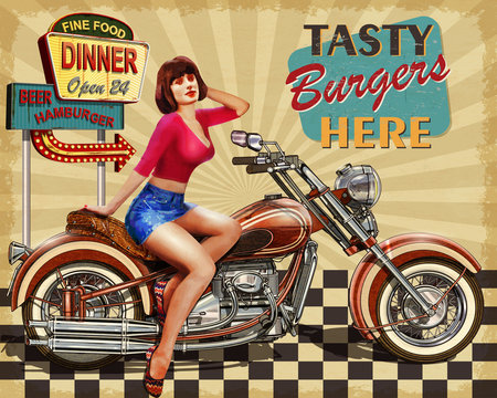 Diner  vintage poster