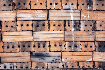 Thai traditional brick production (brick kiln process)