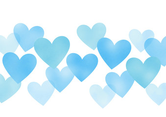 水彩風ハート背景