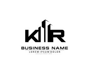 K R KR Initial building logo concept