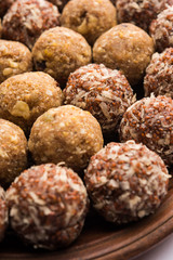 Group of Dink, Gond  , Aliv, Halim laddu, Laddoo, Ladu, Ladoo Made using Garden cress Seed and edible gum, sweet food