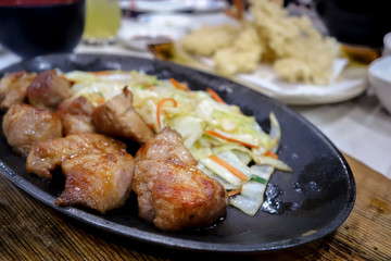 Pork teppanyaki - Japanese pork steak