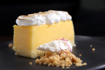 cheese cake with wipe cream