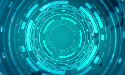 Technology circle abstract background.Hitech corporate concept