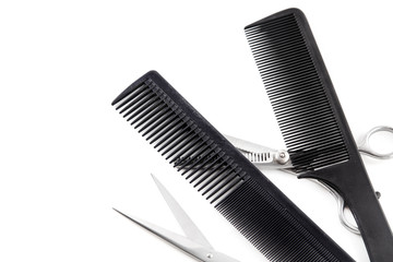 Scissors and combs for cutting hair