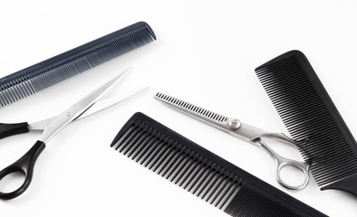 Scissors and combs for cutting hair