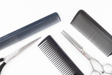 Scissors and combs for cutting hair