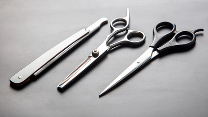 Scissors for haircuts. Professional tool