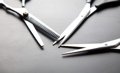 Scissors for haircuts. Professional tool