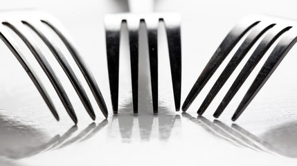 Photo of a fork with shadow