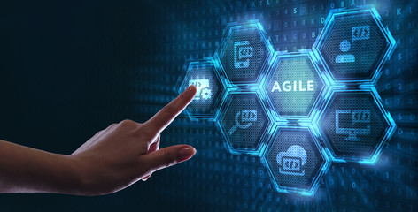 Business, Technology, Internet and network concept. Agile Software Development.