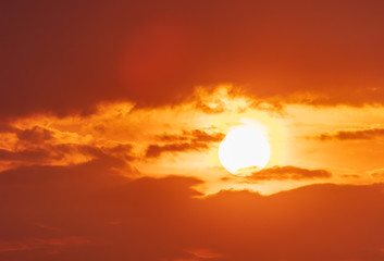 Colorful clouds at dawn of the sun