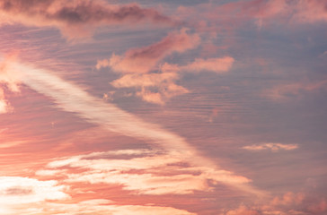 Colorful clouds at dawn of the sun