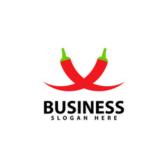 Fototapeta premium Red Hot Chili logo designs vector icon illustration