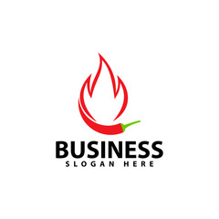 Red Hot Chili logo designs vector icon illustration