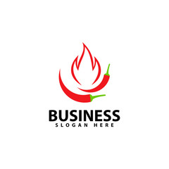Red Hot Chili logo designs vector icon illustration