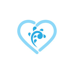 love water source symbol vector