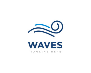 Abstract Wave Logo Design Vector