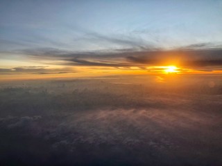 Fototapeta na wymiar sky background with sunrise