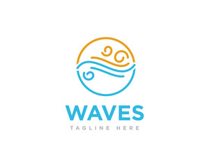 Abstract Wave Logo Design Vector