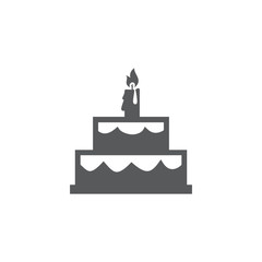 Cake icon on white background