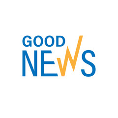 Good news colorful text. Vector illustration, a design about good news