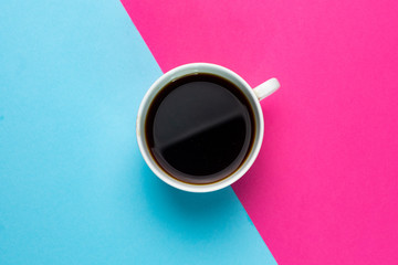 Obraz na płótnie Canvas selective focus, a Cup of coffee on a double background