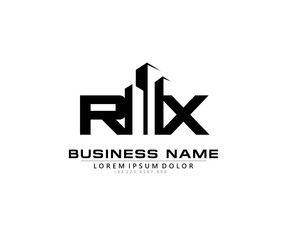 R X RX Initial building logo concept