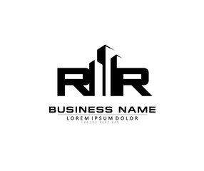 R RR Initial building logo concept