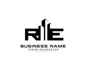 R E RE Initial building logo concept
