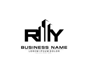 R Y RY Initial building logo concept - obrazy, fototapety, plakaty