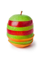 Stack of sliced fruits