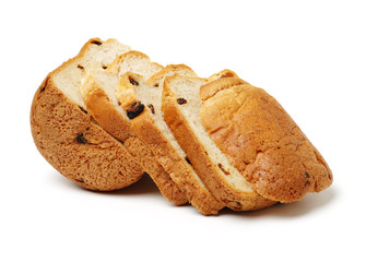 Plain bread isolated on white background 