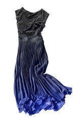 Pleated dress isolated