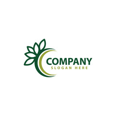 eco green logo template design vector icon illustration