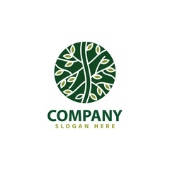 eco green logo template design vector icon illustration