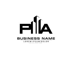 P A PA Initial building logo concept