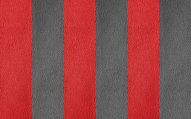  Genuine Leather. Red and gray. The texture of the leather material. Two colors.