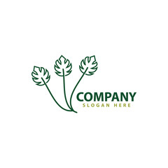 eco green logo template design vector icon illustration
