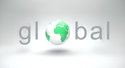 Green earth and global text