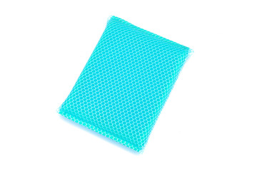 colorful sponges isolated on white background