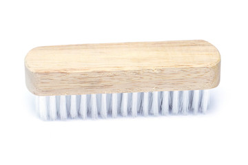 wooden brush isolated on white background, washing cloth, Clothes brush
