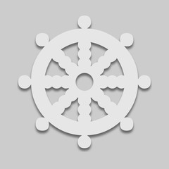 steering wheel from a ship