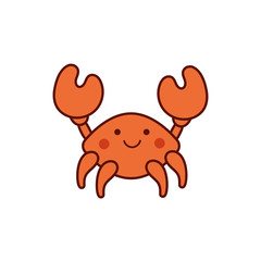 cute crab animal comic character